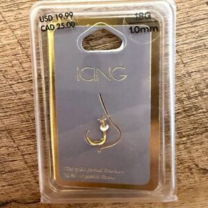ICING 18k Gold Plated Titanium Nose Ring 18G 1.0mm